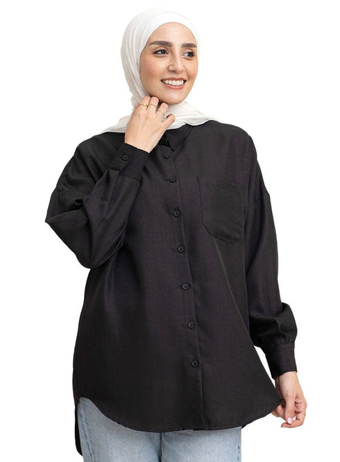 Black Pocket O - S Shirt - Khotwh